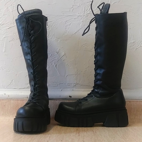 Darker Wavs Shoes - Darker Wavs - KillStar- Leather Stomper Boots